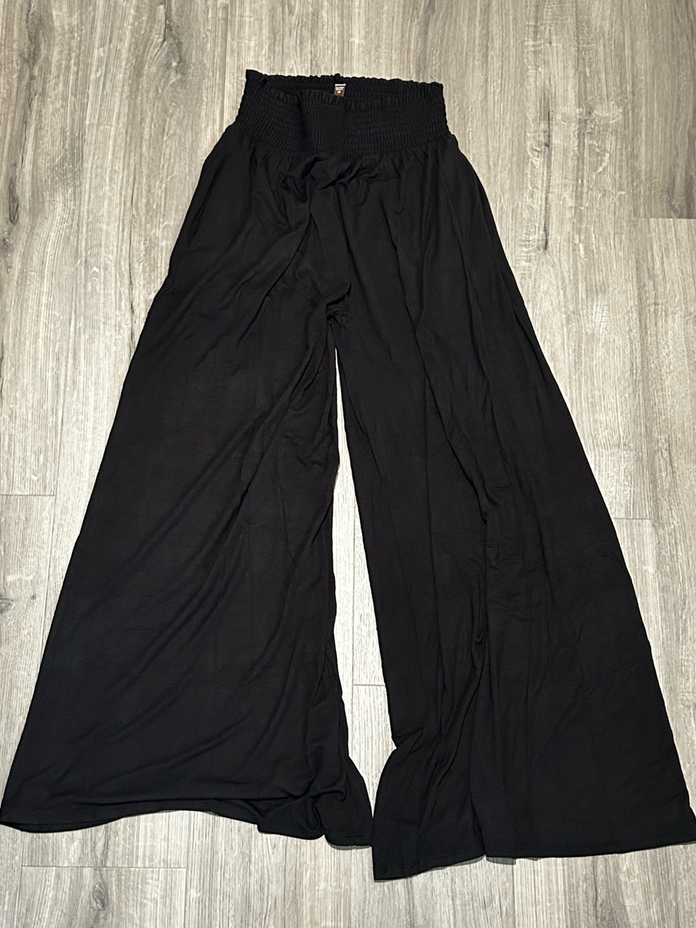 ❥𝐙𝐄𝐍𝐀𝐍𝐀: Isabella Wide Leg Lounge Pants - Black - Picture 4 of 8